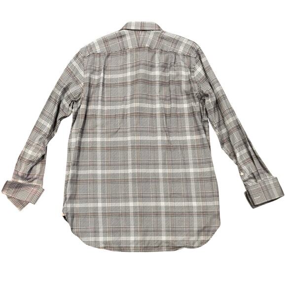 PINK Thomas Pink Prestige Striped Shirt Button Barrel Cuff Blue Size 16 1/2/35 - Picture 4 of 4